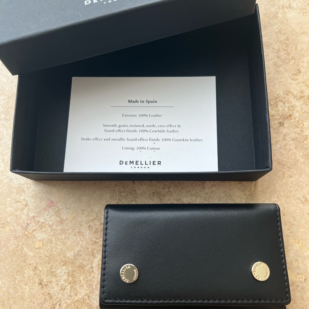 DeMellier Black Leather Key & Card Holder